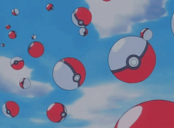 Pokemon Go Pokeballs Falling From Sky GIF