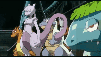 Pokemon Group Including Mewtwo GIF