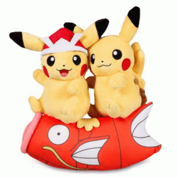 Pokemon Magikarp And Two Pikachu Spinning GIF