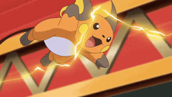Pokemon Raichu Doing Thunder Bolt Attack GIF