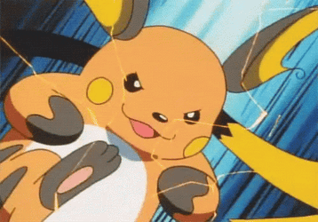 Pokemon Raichu Thunder Shock Attack GIF