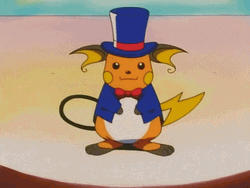 Pokemon Raichu Wearing Magician Costume GIF