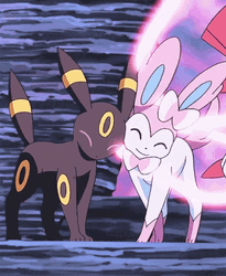 Pokemon Sylveon Umbreon Cute Cheeks GIF