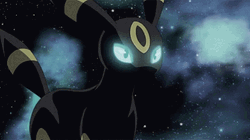 Pokemon Umbreon Glowing Eyes Galaxy  GIF