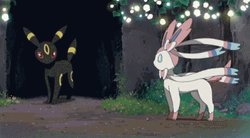 Pokemon Umbreon Sylveon Pink GIF