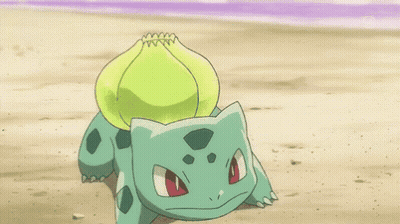 Pokemon With Yellow Ball Crawling On Sand GIF
