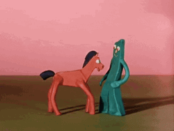 Pokey Asking Pets From Gumby GIF