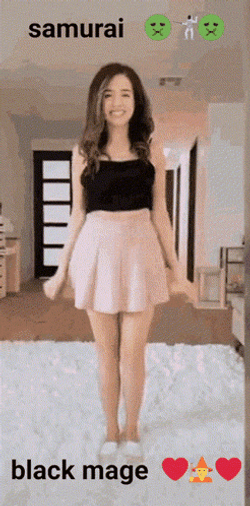 Pokimane Samurai Black Mage GIF