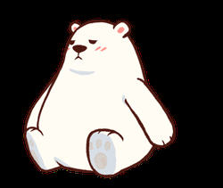 Polar Bear Cartoon Yawn GIF