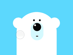 Polar Bear Following An Orb  GIF