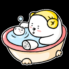 Polar Bear In Bath Tub  GIF