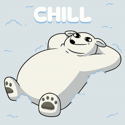 Polar Bear Laying Down Chill GIF