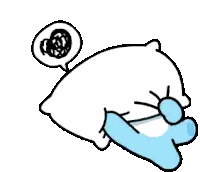 Polar Bear Lying On Pillow Sticker