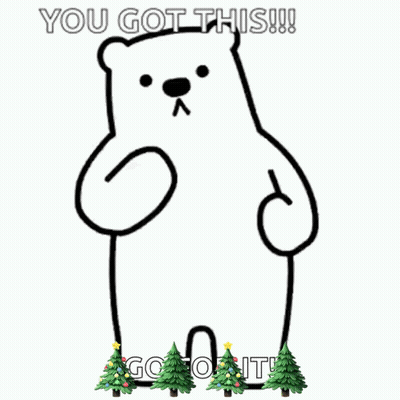 Polar Bear Saying You Got This Christmas Tree GIF