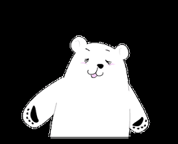 Polar Bear Waving In Japanese  GIF