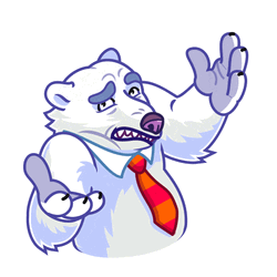 Polar Bear Wearing Necktie  GIF