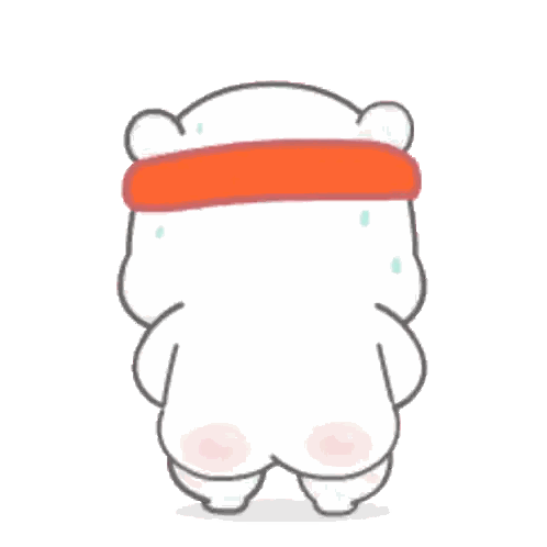 Polar Bear Wearing Red Headband Sticker