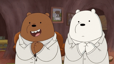 Polar Bear With Helmet Looking At Camera GIF