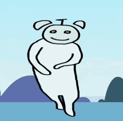 Polar Bear With I On Head GIF