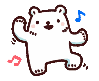Polar Bear With Music Notes Sticker
