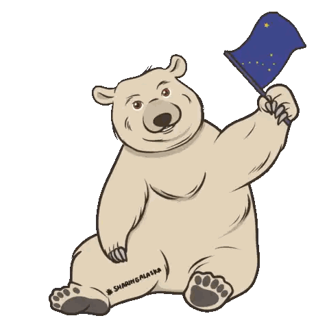 Polar Bear With Sharmgalaura Paw Sticker