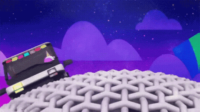 Polaroid Camera On Knitted Fabric GIF