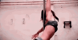 Pole Dancing Professional Turning Fast GIF