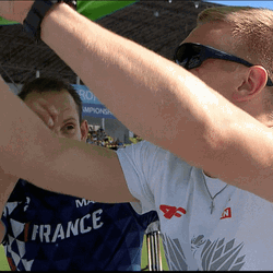 Pole Vault Hug GIF