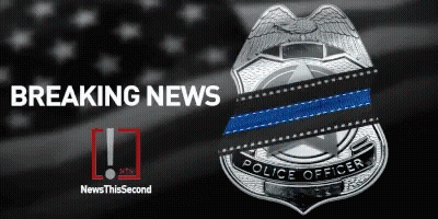Police Badge With Blue Line GIF