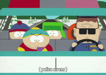 Police Car Lights South Park GIF