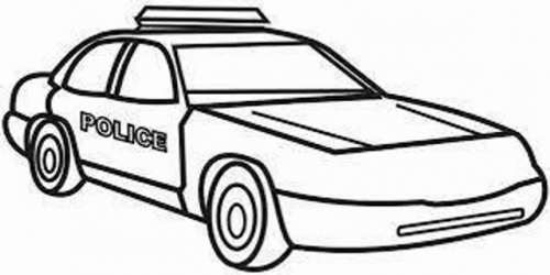 Police Car Ready For Coloring GIF