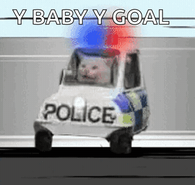 Police Car With Y Baby Y Goal GIF