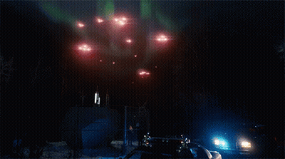 Police Cars Parked In Front Of Ambulance Building GIF