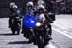 Police Lights Motorcycle Day Time