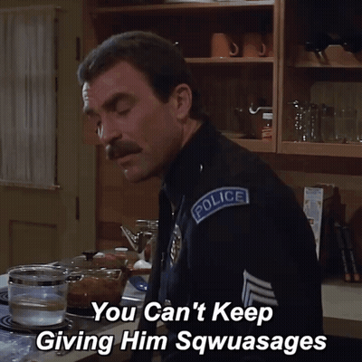 Police Man Can't Keep Giving Him Sqwaasages GIF