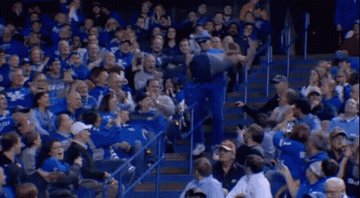 Police Man With Crowd In Blue K Shirts GIF