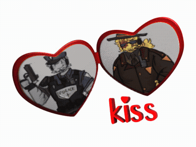 Police Officer And Man Kiss GIF