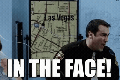 Police Officer In Front Of Las Vegas Map GIF
