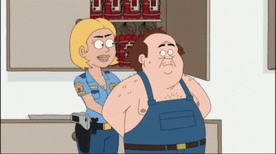 Police Officer Next To Handcuffed Man GIF