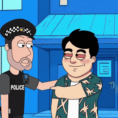 Police Officer Pointing At Another Man GIF