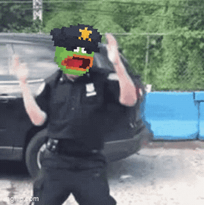 Police Officer Pointing At Camera With Birthday Message GIF
