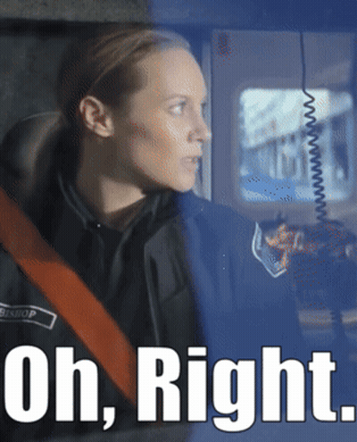 Police Officer Saying Oh Right GIF