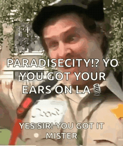 Police Officer Saying Paradisecity Yo You Got Your Ears On La GIF