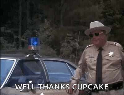 Police Officer Saying Well Thanks Cupcake GIF