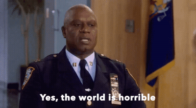 Police Officer Saying Yes The World Is Horrible GIF