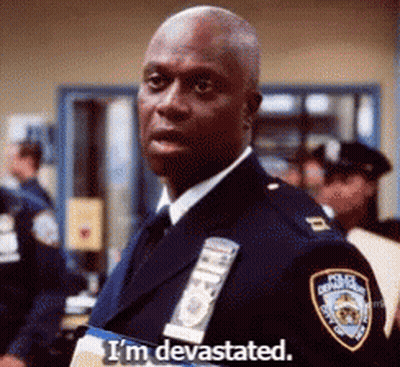 Police Officer Says I'm Devastated GIF