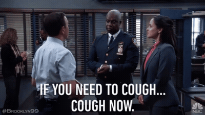 Police Officer Says If You Need To Cough GIF