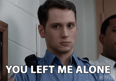 Police Officer Says You Left Me Alone GIF