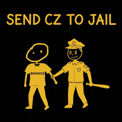 Police Officer Shaking Hands Man In Binance Shirt GIF