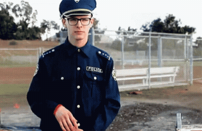 Police Officer Wearing Glasses GIF